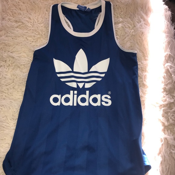 adidas Tops - Blue Adidas Logo Tank